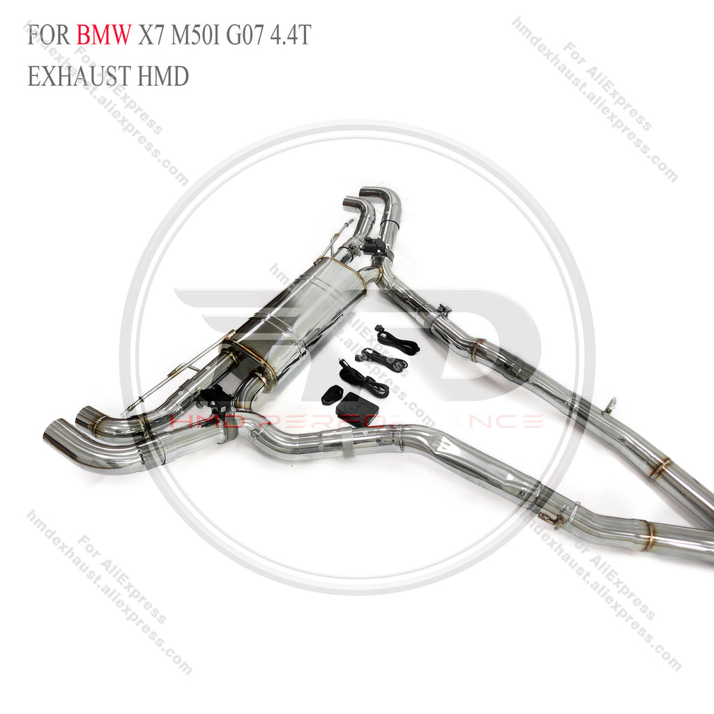 BMW X7 M50I G07 4.4T catback sus304 Valved Sport Exhaust System
