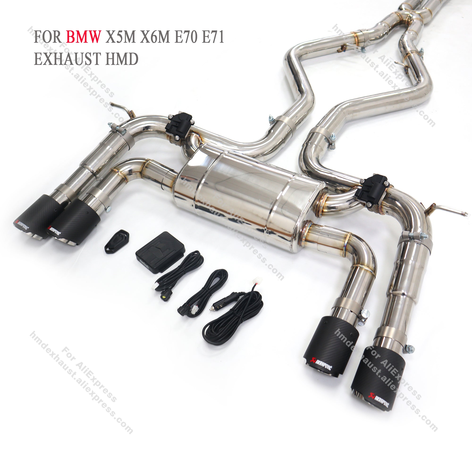 BMW X5M X6M E70 E71 catback sus304 Valved Sport Exhaust System