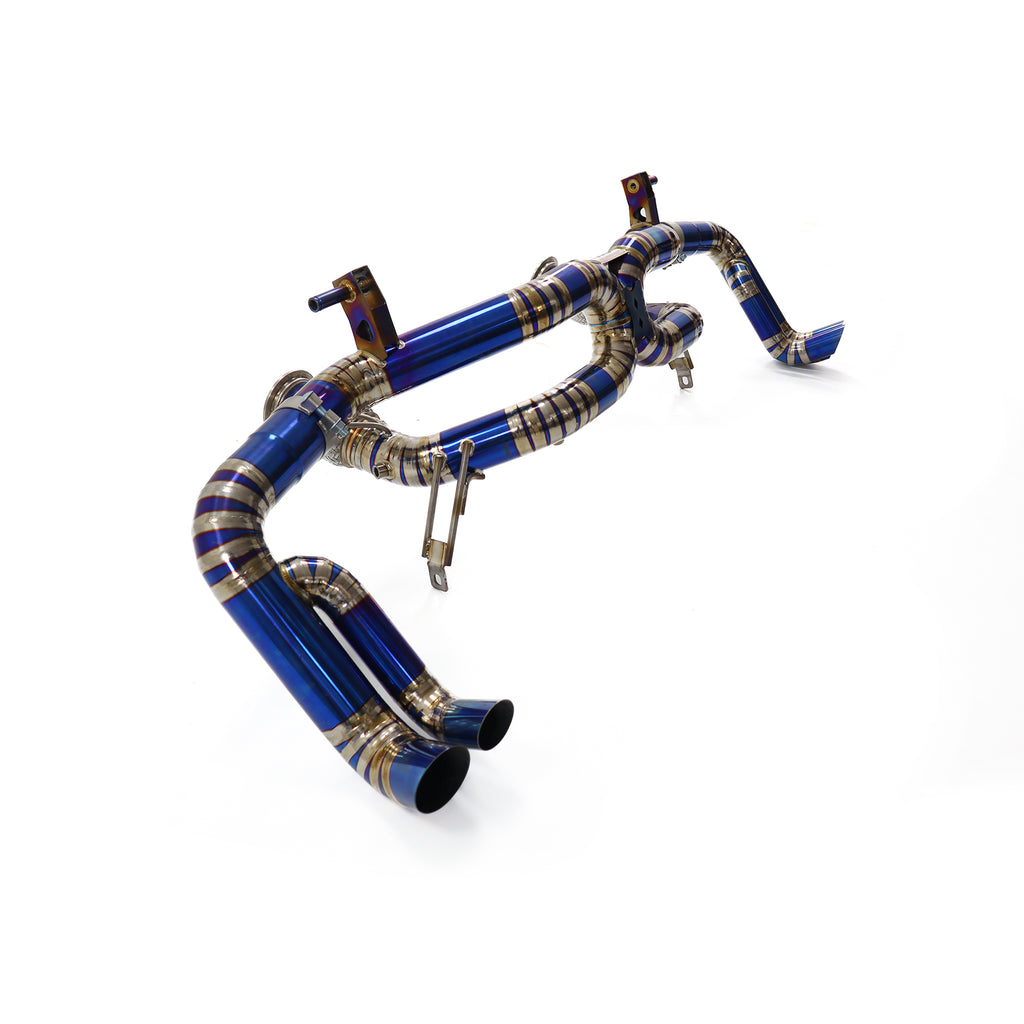 AUDI R8 5.2L V10 2020+ Straight Catback For OPF‑Equipped models Titanium Racing Grade Exhaust System 2.75in