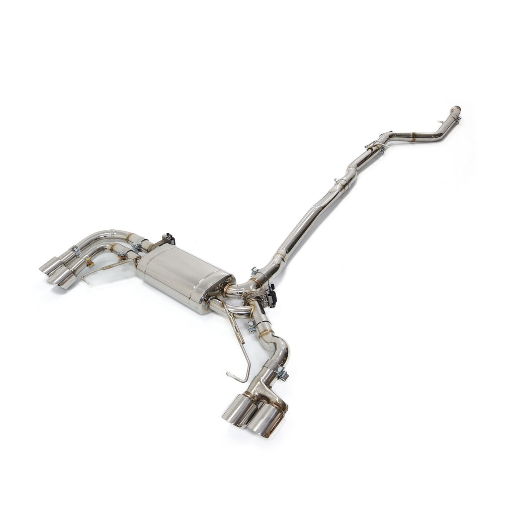 For BMW X3 G01 G08 X3‑M Style Quad Tips Catback Exhaust System 304 Stainless Steel Valved Muffler