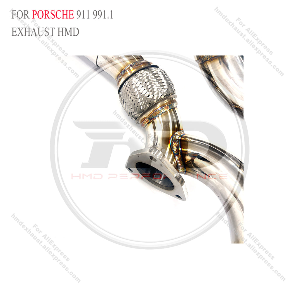 Stainless Steel catback for Porsche 911 991.1 with GT3 Rear Diffuser Conversion