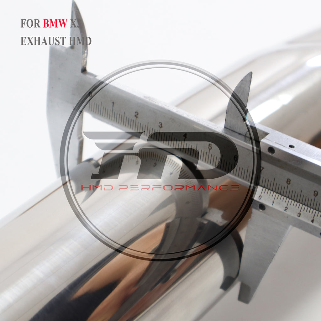 For BMW X3 G01 G08 X3‑M Style Quad Tips Catback Exhaust System 304 Stainless Steel Valved Muffler