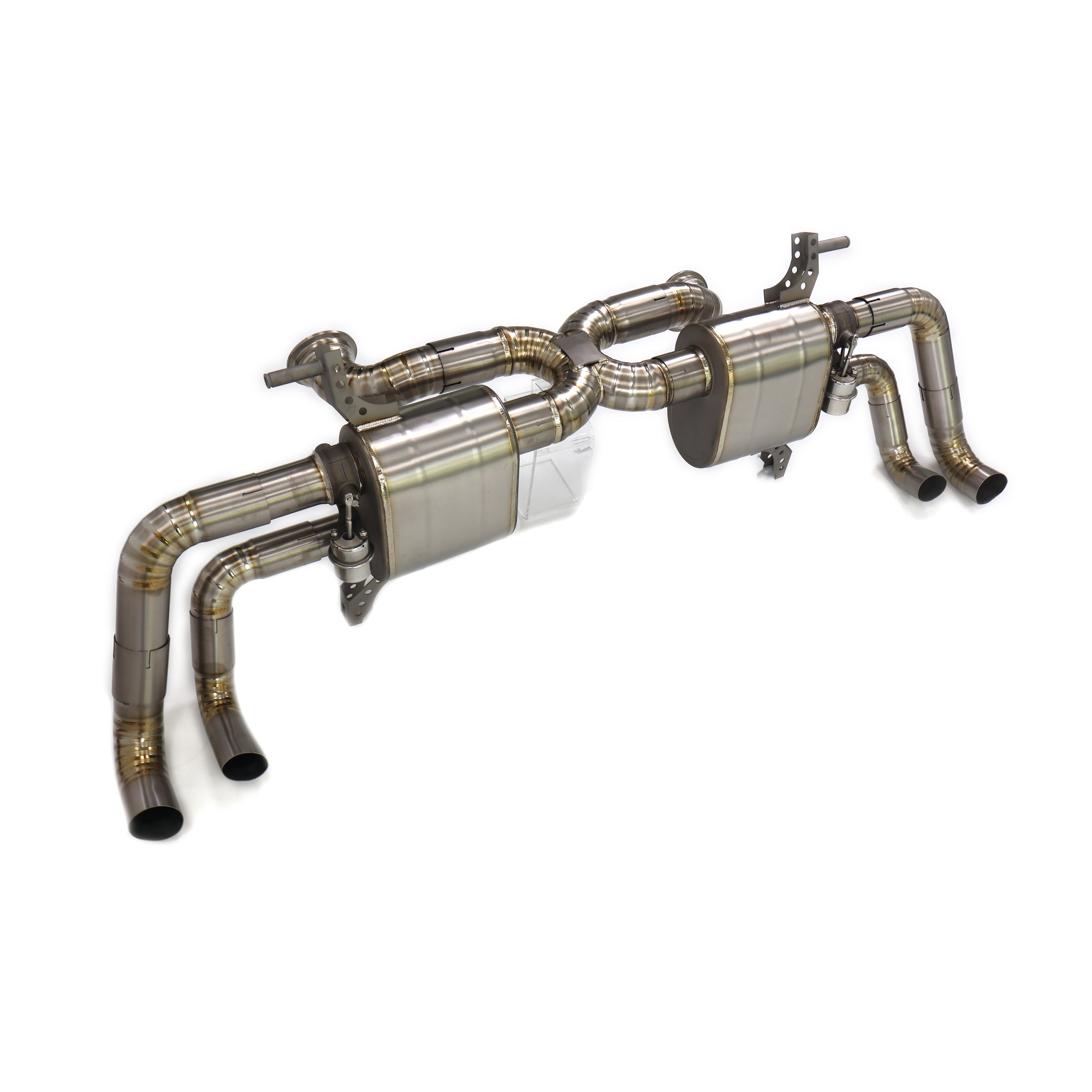 Audi R8 V10 5.2L catback Titanium Valved X pipe Sport Exhaust System  2.75in