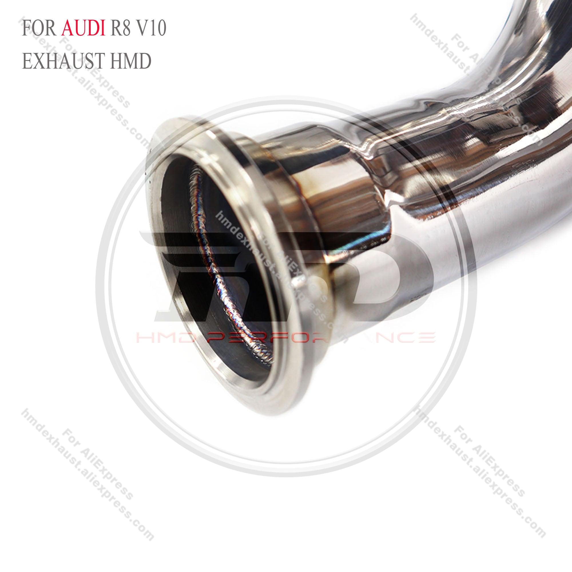 Audi R8 V10 Straight Catback  High Flow Exhaust System Minimalist Design