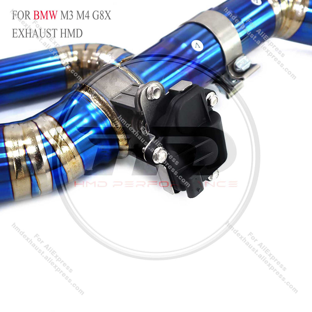 Titanium Catback Exhaust System With Single Mid Pipe For BMW M3 M4 G8X