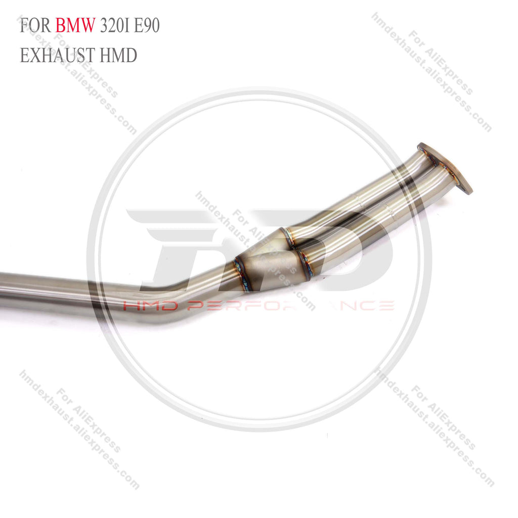 SUS304 Valved Catback Exhaust System M3 Style Body Kit Conversion For BMW 320i E90