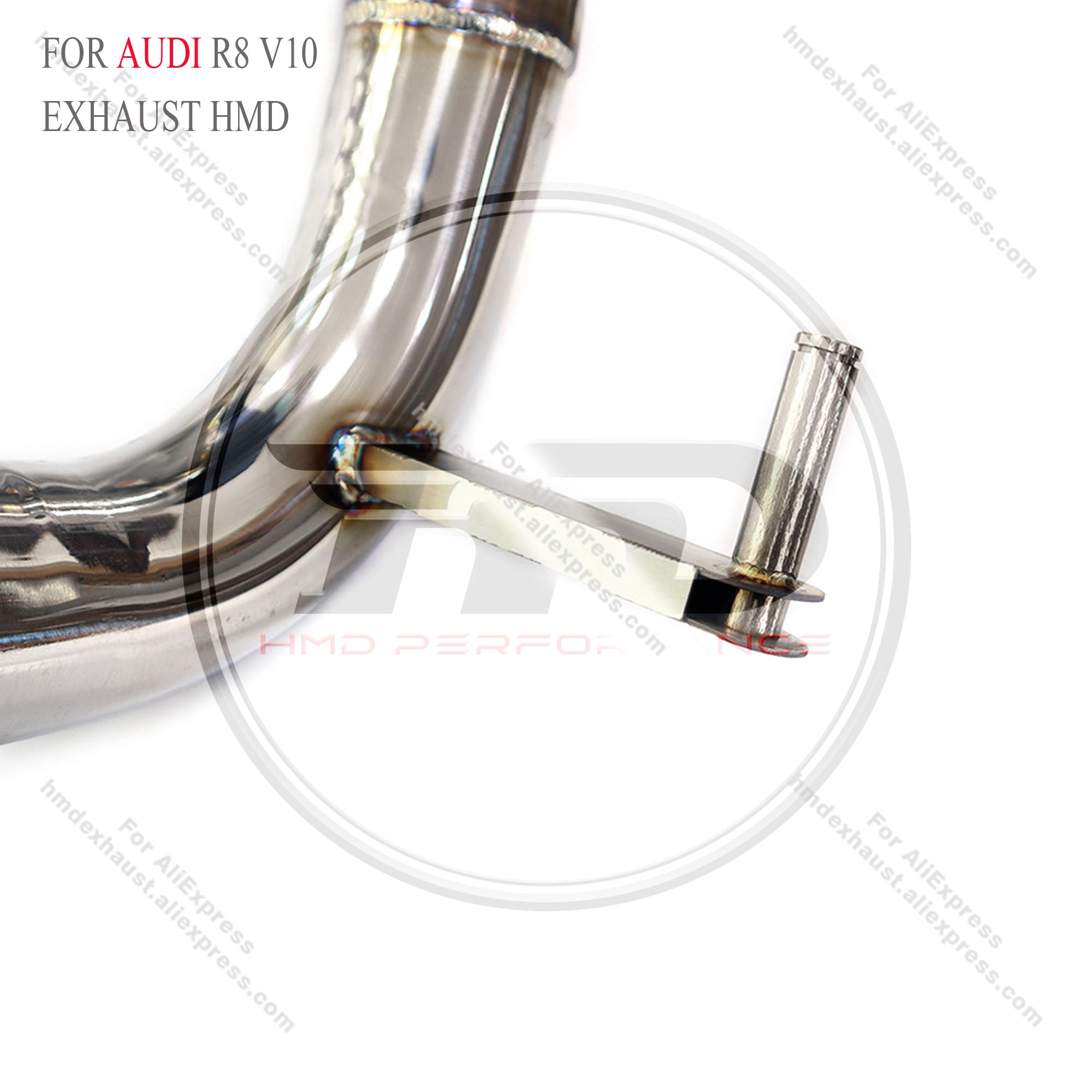 Audi R8 V10 Straight Catback  High Flow Exhaust System Minimalist Design