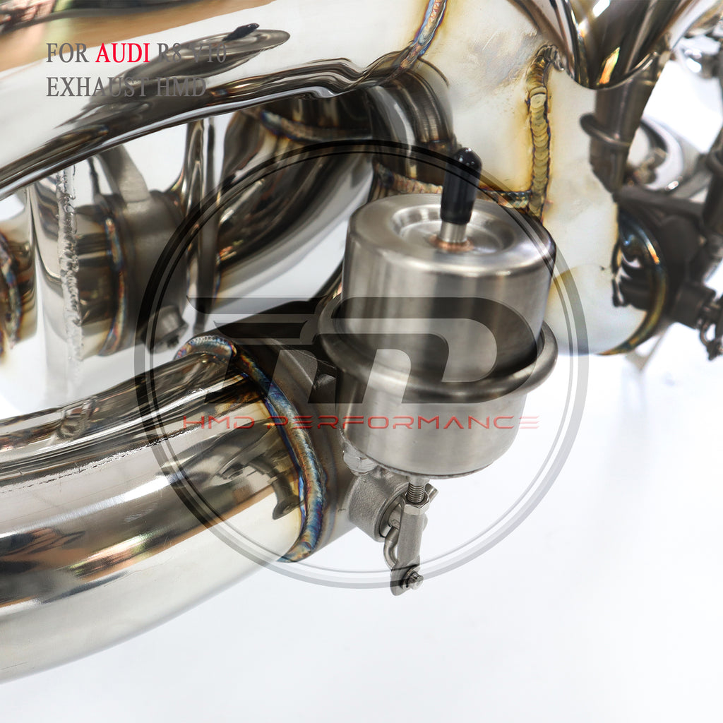 Audi R8 V10 catback sus304 Valved Sport Exhaust System  with X pipe