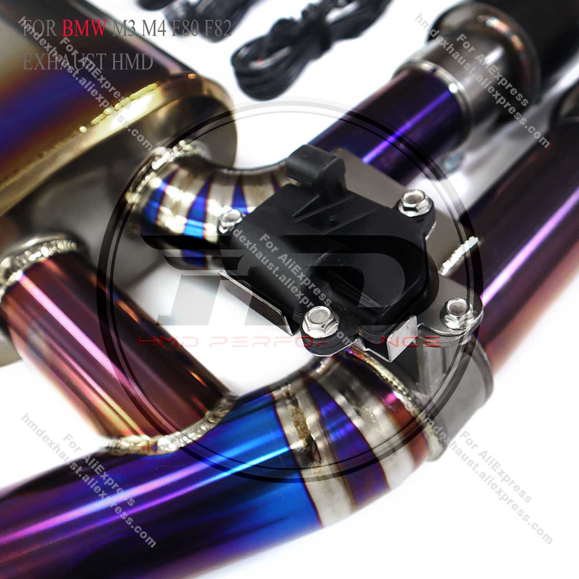 BMW M3 M4 F80 F82 Catback Titanium Valved Sport Exhaust System Single‑tube resonant pipe