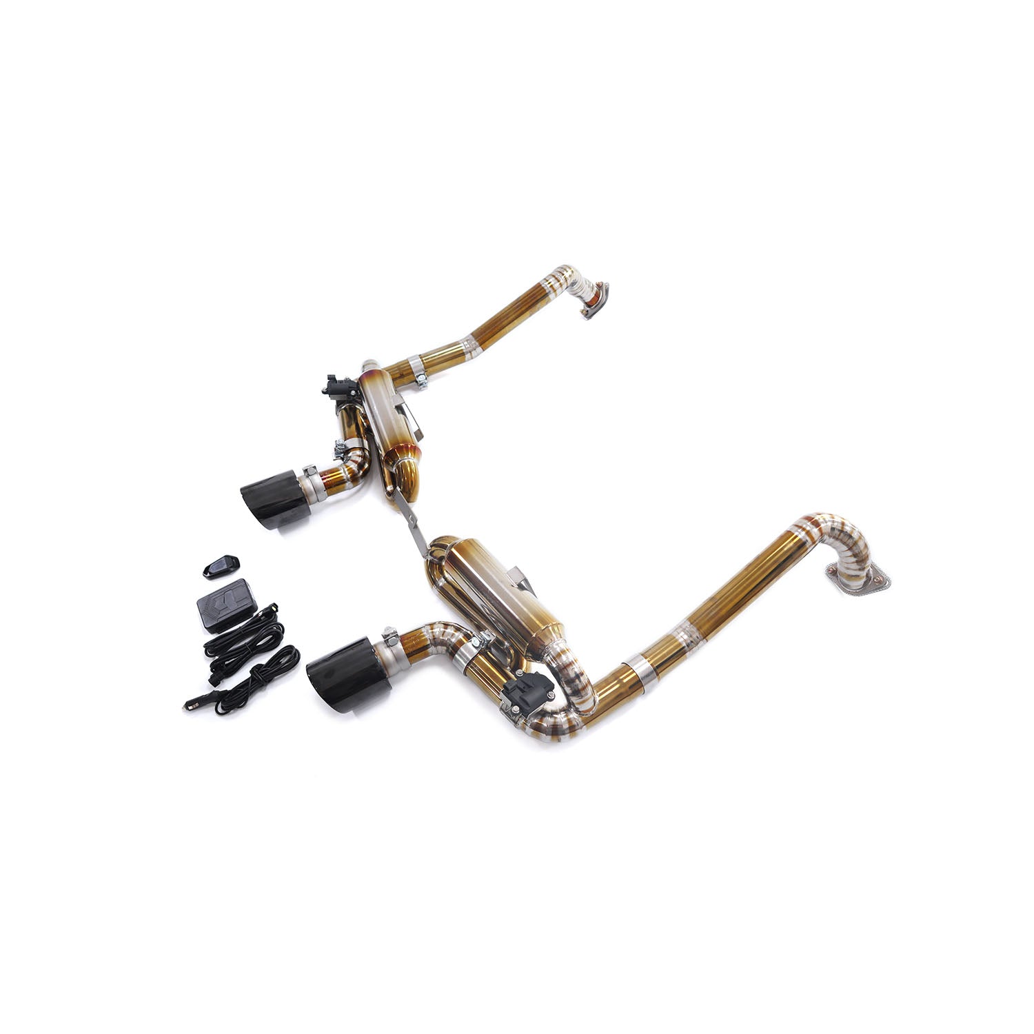 Titanium Catback Exhaust for Porsche 718 Fits GT4 Style Rear Diffuser