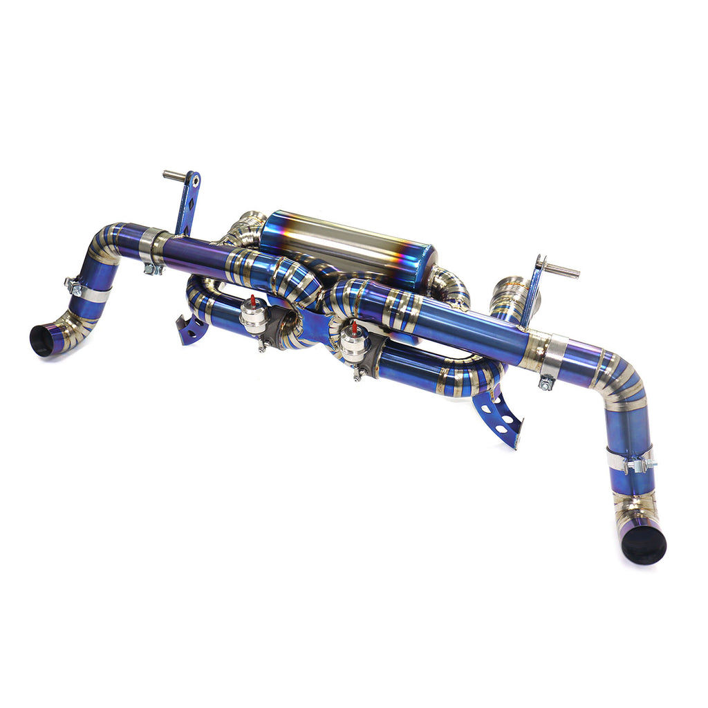 Audi R8 V10 5.2L Catback with X pipe Titanium Valved Sport Exhaust System  Dual‑side single outlet