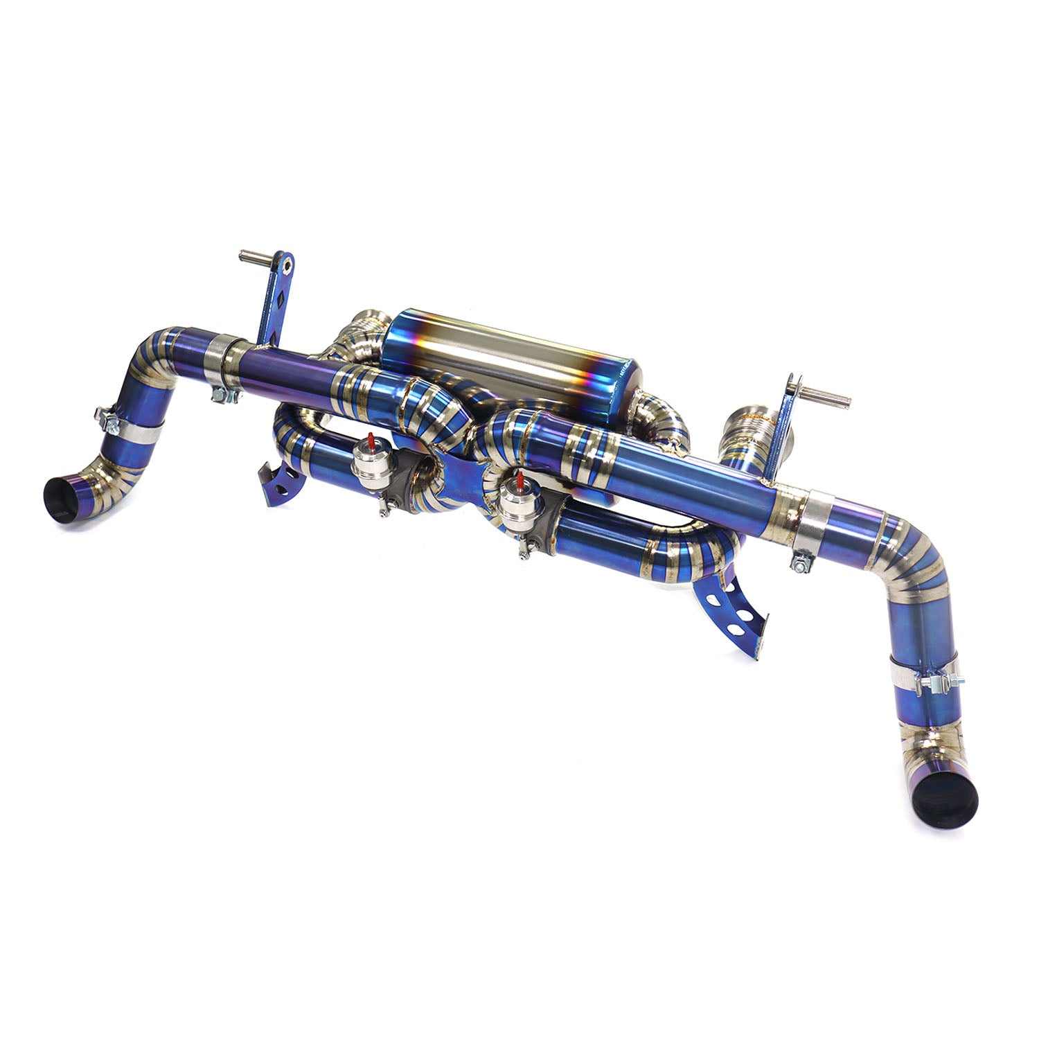 Audi R8 V10 5.2L Catback with X pipe Titanium Valved Sport Exhaust System  Dual‑side single outlet