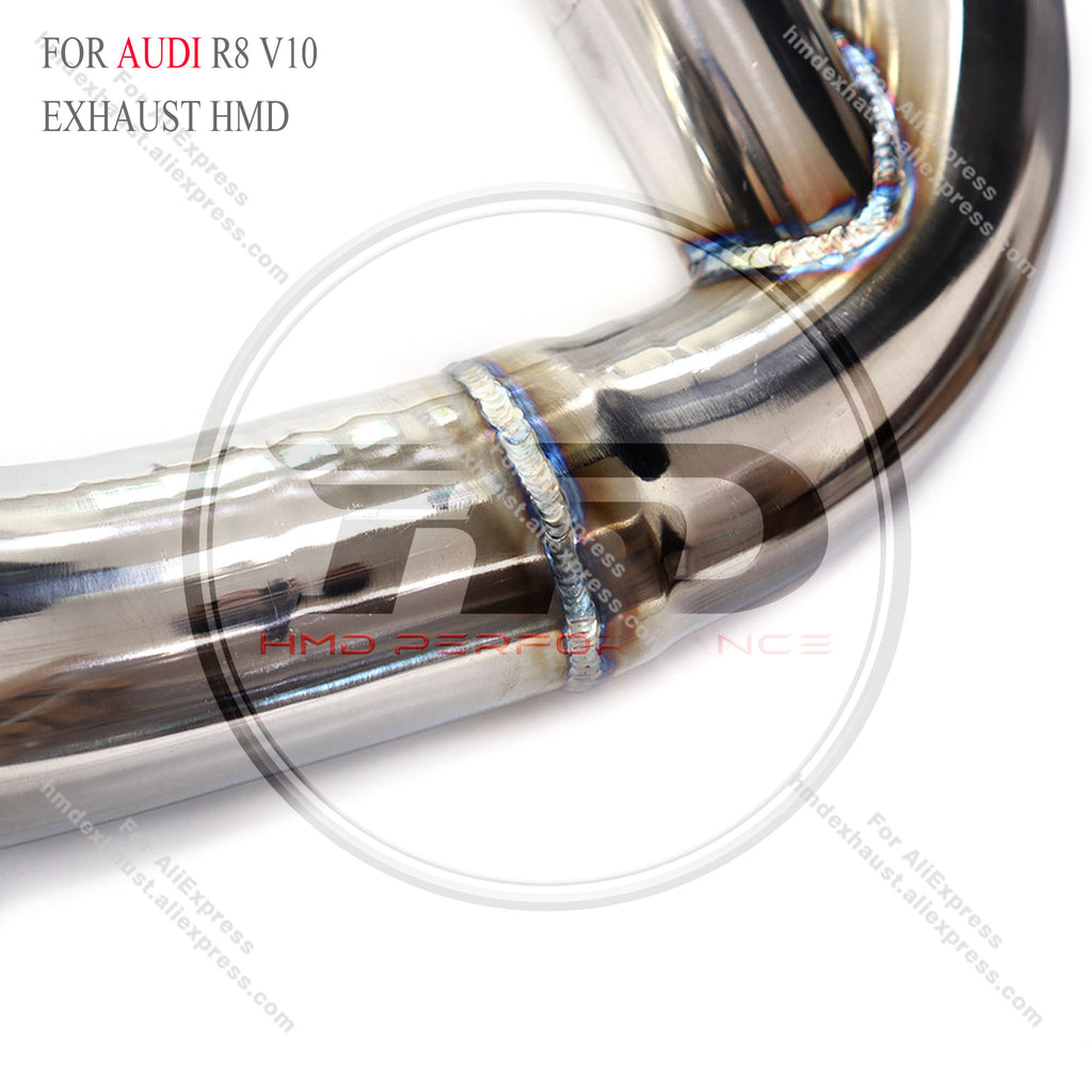 Audi R8 V10 Straight Catback  High Flow Exhaust System Minimalist Design