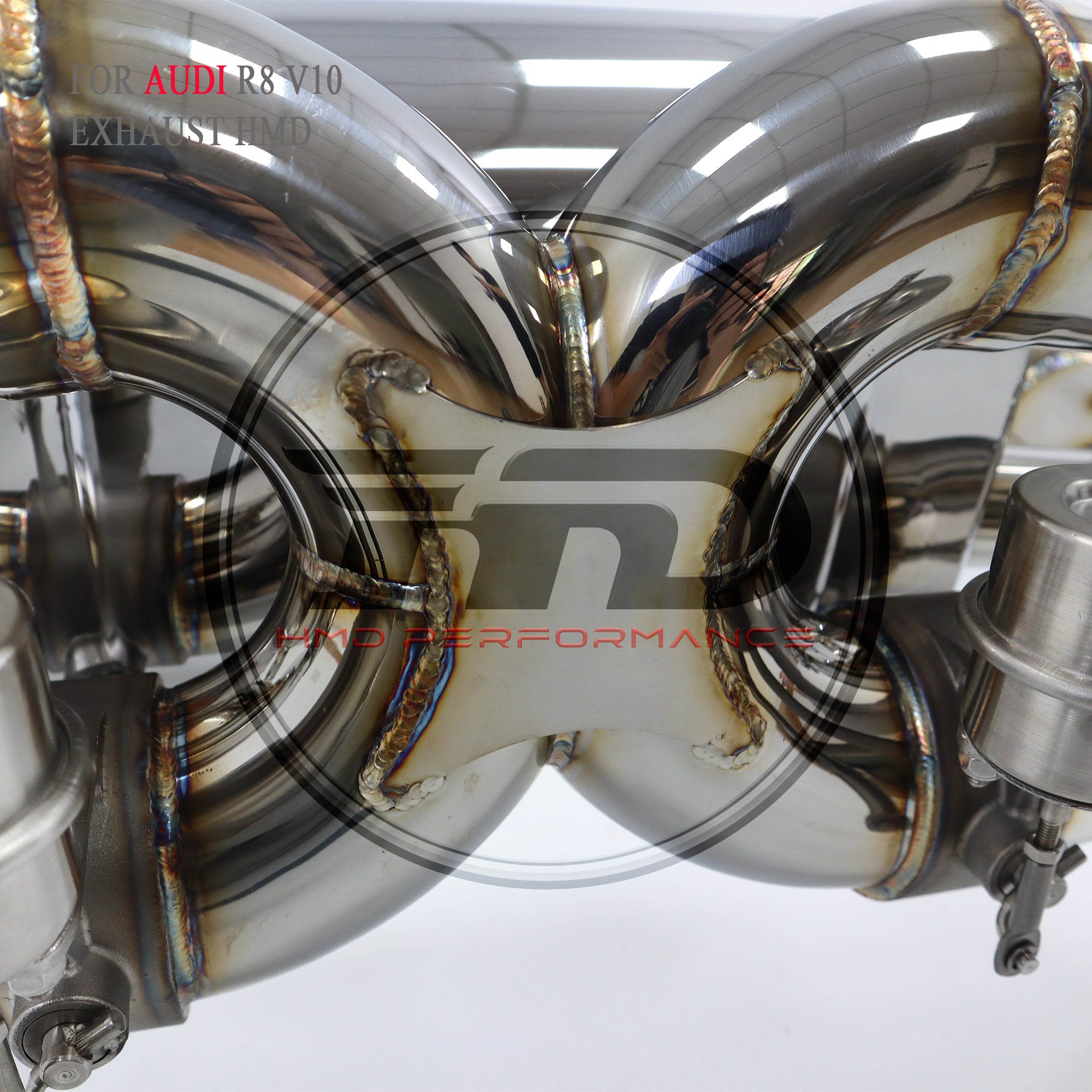 Audi R8 V10 catback sus304 Valved Sport Exhaust System  with X pipe
