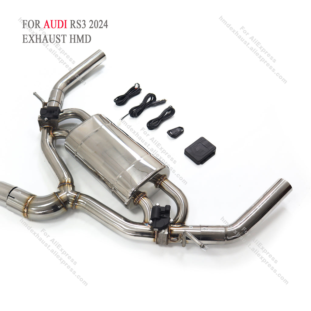 AUDI RS3 2024 catback add Resonator Tube sus304 Valved Sport Exhaust System
