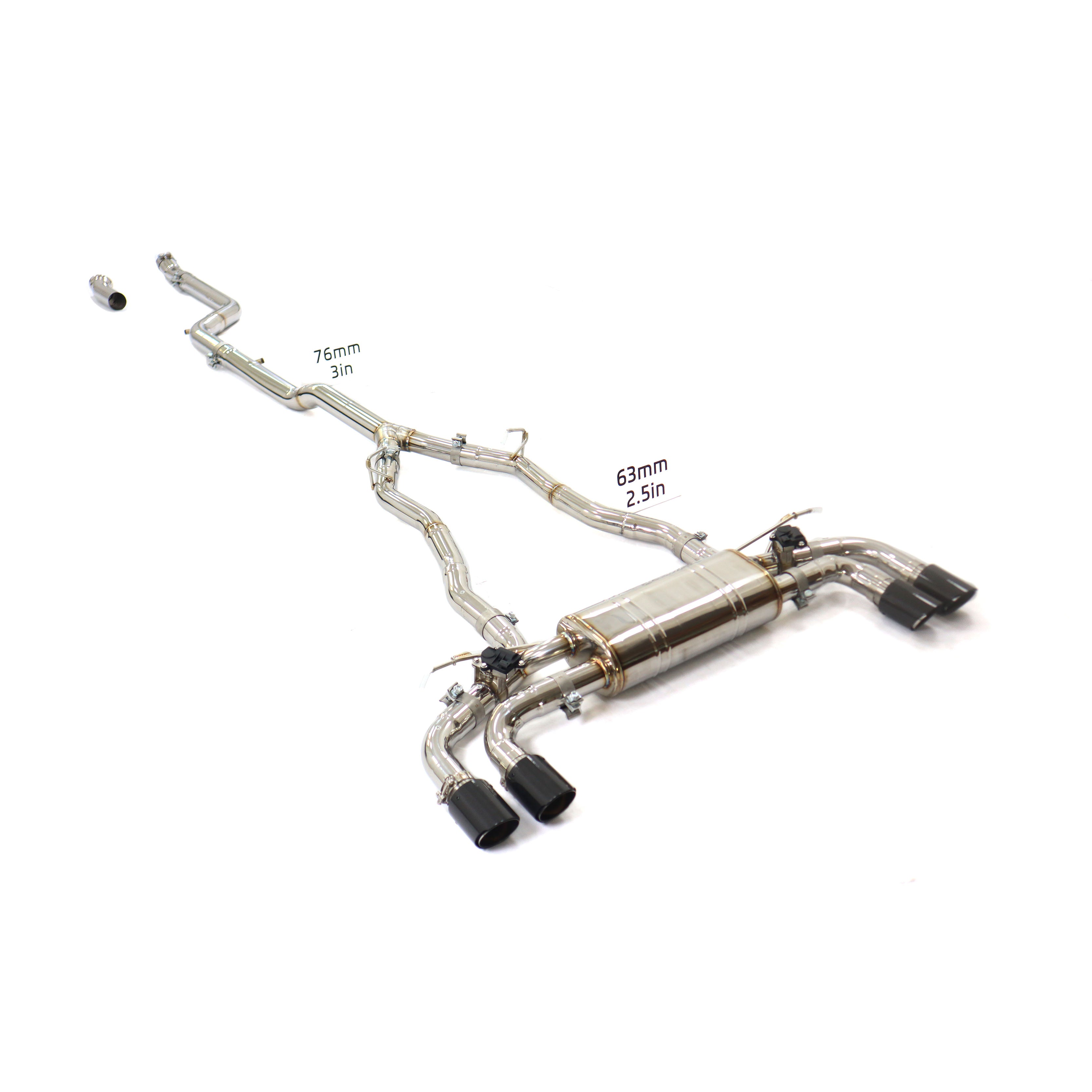 BMW 530E G30 2.0T catback sus304 Valved Sport Exhaust System