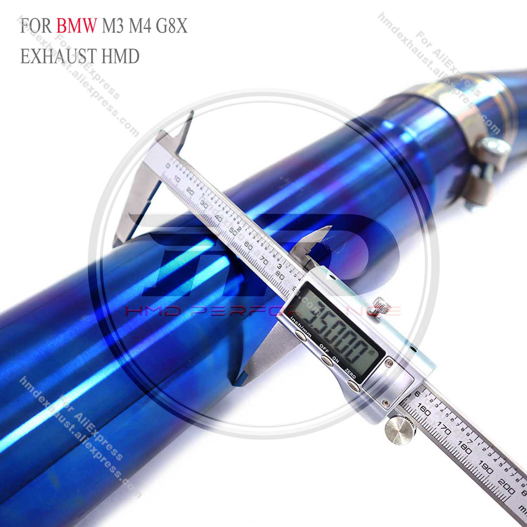 Titanium Catback Exhaust System With Single Mid Pipe For BMW M3 M4 G8X
