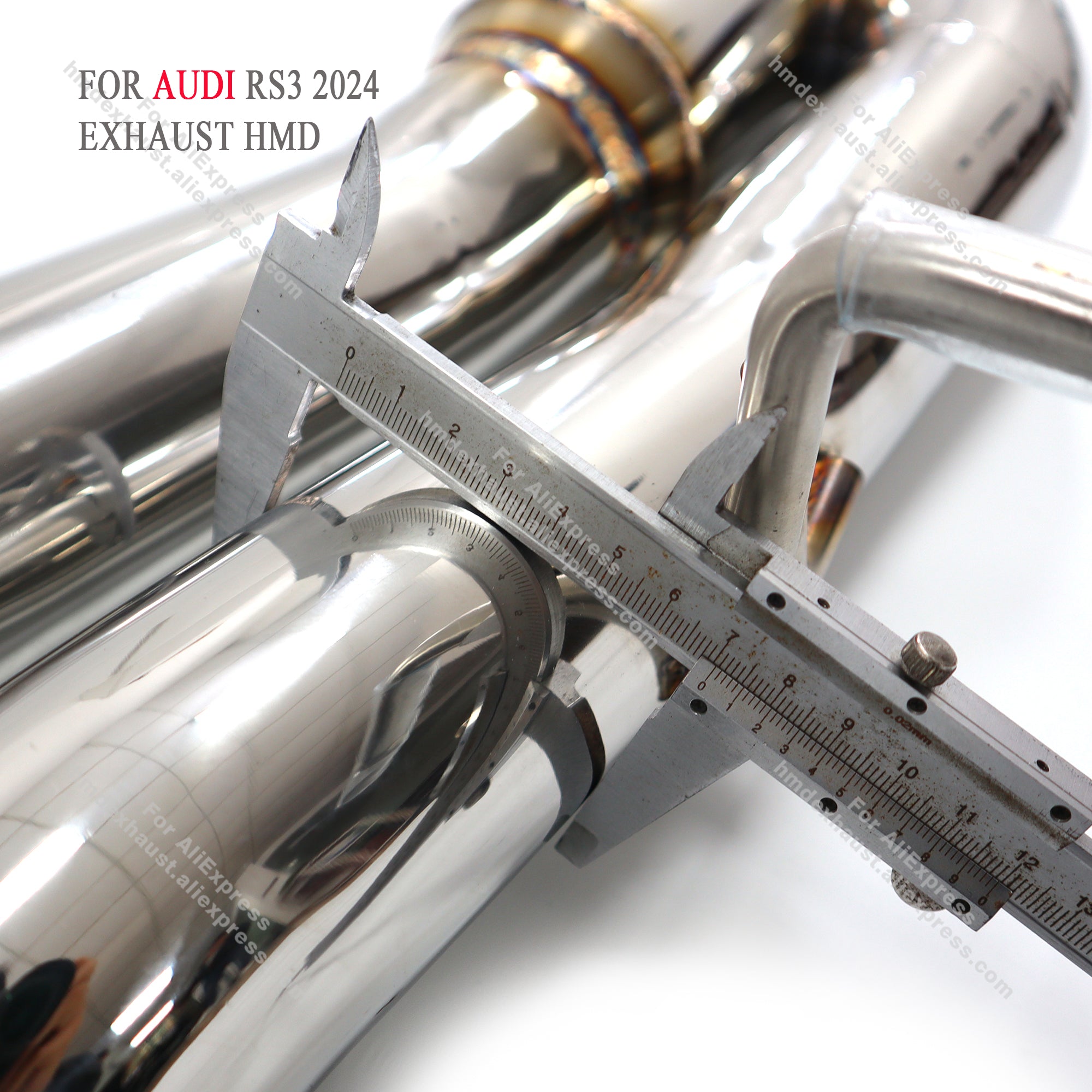 AUDI RS3 2024 catback add Resonator Tube sus304 Valved Sport Exhaust System