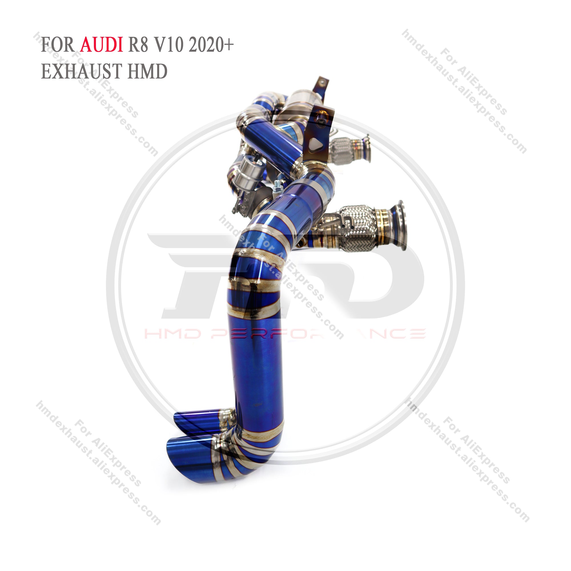 Audi R8 V10 2020+ Catback For OPF‑Equipped models Titanium Valved Sport Exhaust System