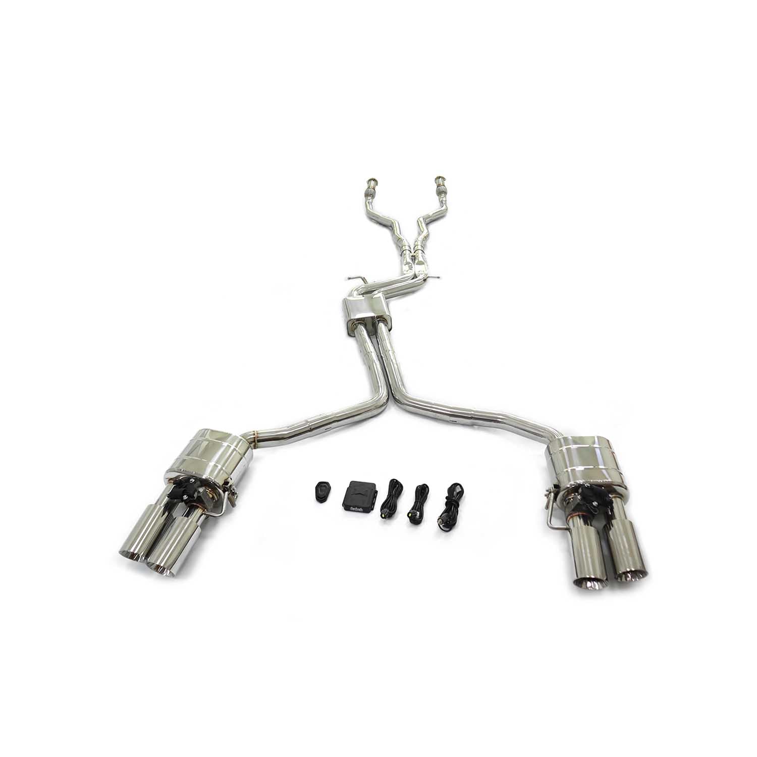 AUDI S4 S5 B8 4.2L catback add Resonator Tube sus304 Valved Sport Exhaust System