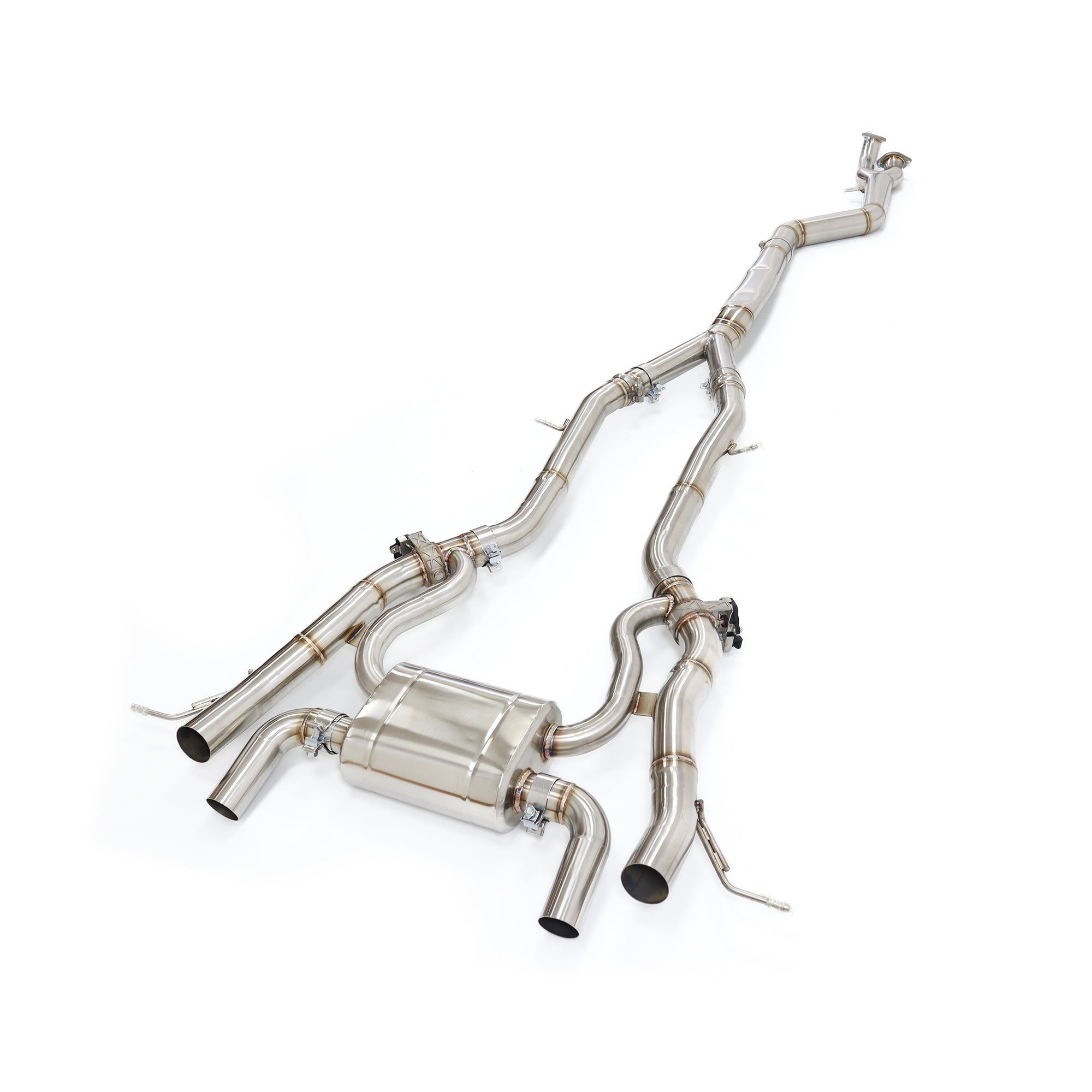 Stainless Steel Valve‑Equipped Mid‑Rear Exhaust System Single Mid Pipe For BMW M3 G80 / M4 G82