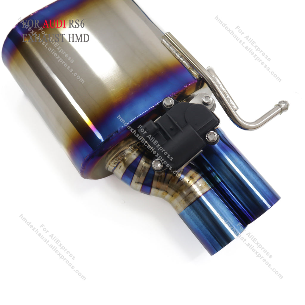 AUDI RS6 C7 catback add Resonator Tube Titanium Valved Sport Exhaust System