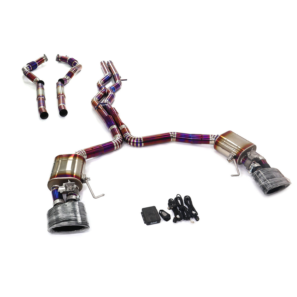 Audi RS6 C8 4.0T catback add Resonator Tube Titanium Valved Sport Exhaust System