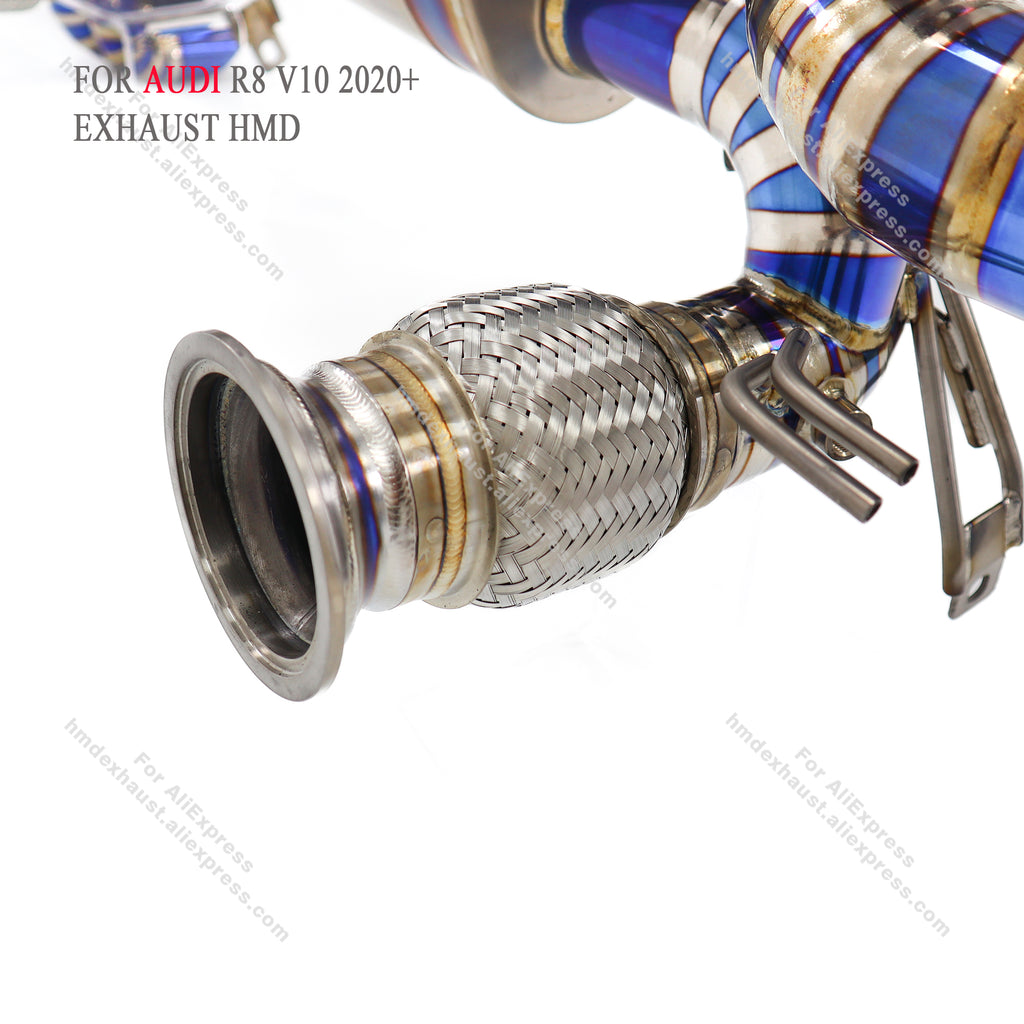 Audi R8 V10 2020+ Catback For OPF‑Equipped models Titanium Valved Sport Exhaust System