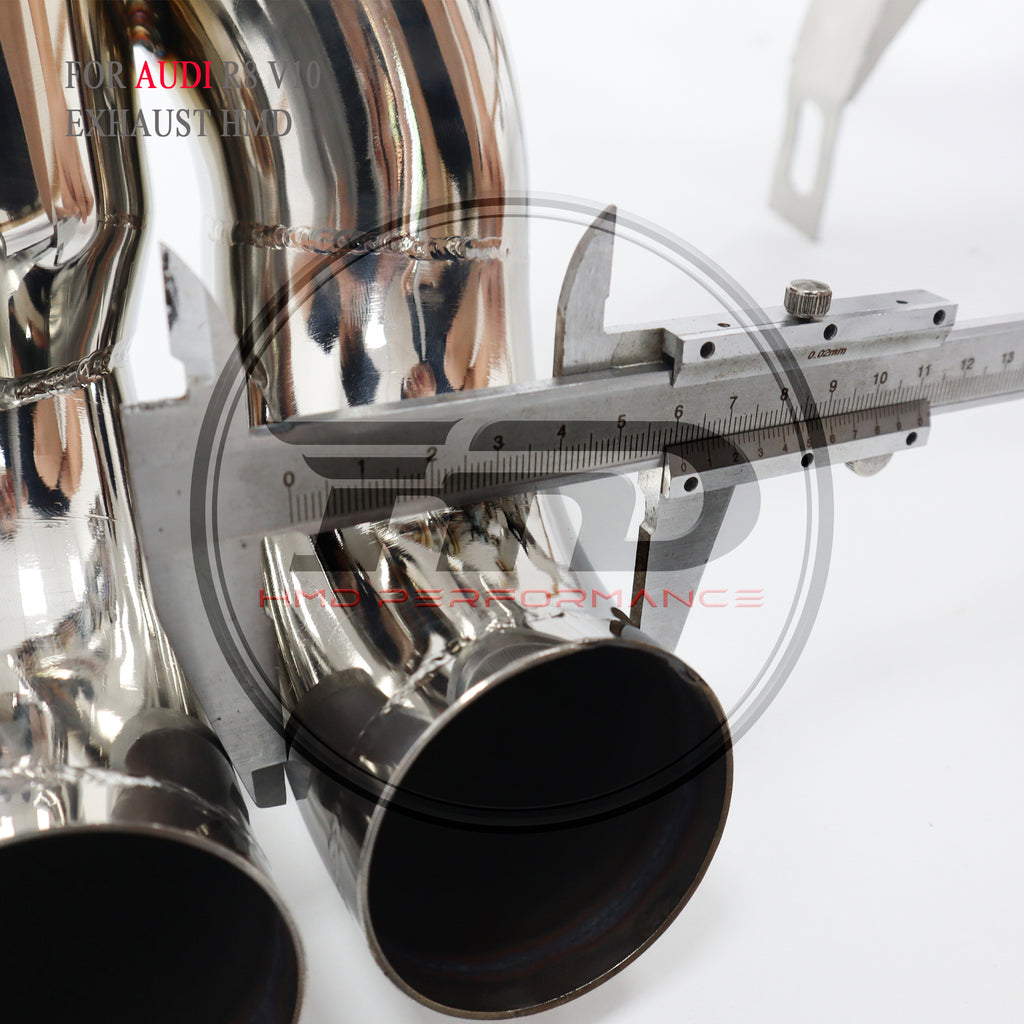 Audi R8 V10 catback sus304 Valved Sport Exhaust System  with X pipe