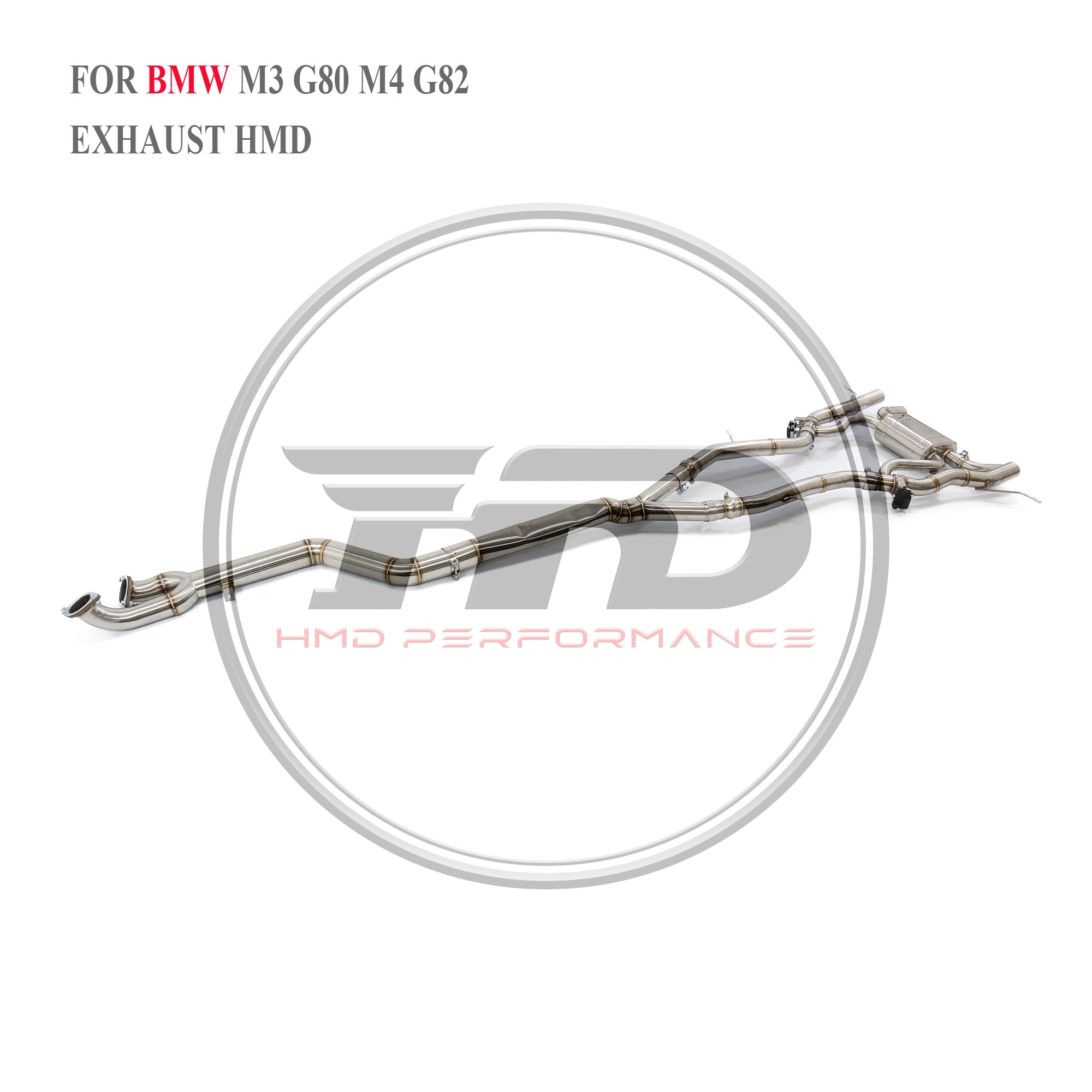 Stainless Steel Valve‑Equipped Mid‑Rear Exhaust System Single Mid Pipe For BMW M3 G80 / M4 G82