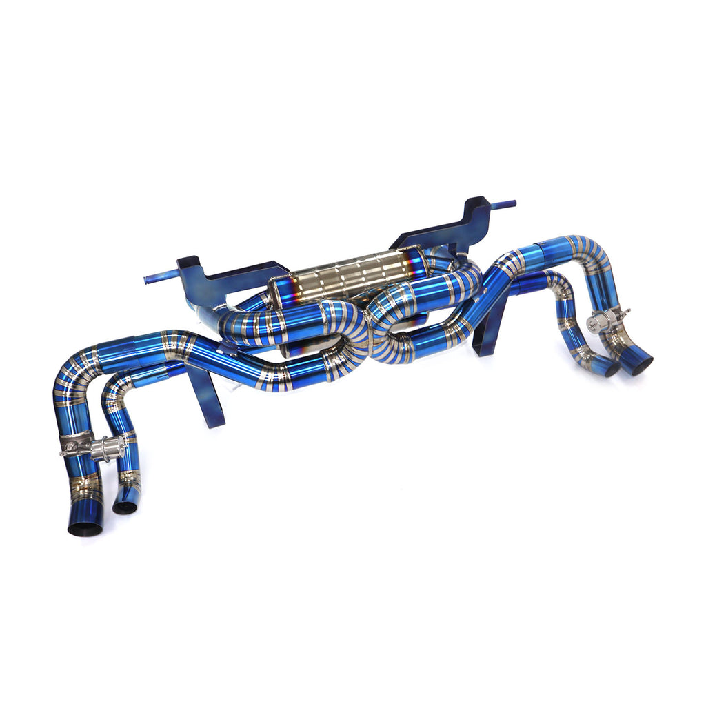 Audi R8 V10 5.2L 2022+ Catback For North American Version Titanium Valved Sport Exhaust System Style 2