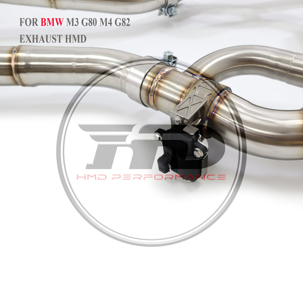 Stainless Steel Valve‑Equipped Mid‑Rear Exhaust System Single Mid Pipe For BMW M3 G80 / M4 G82