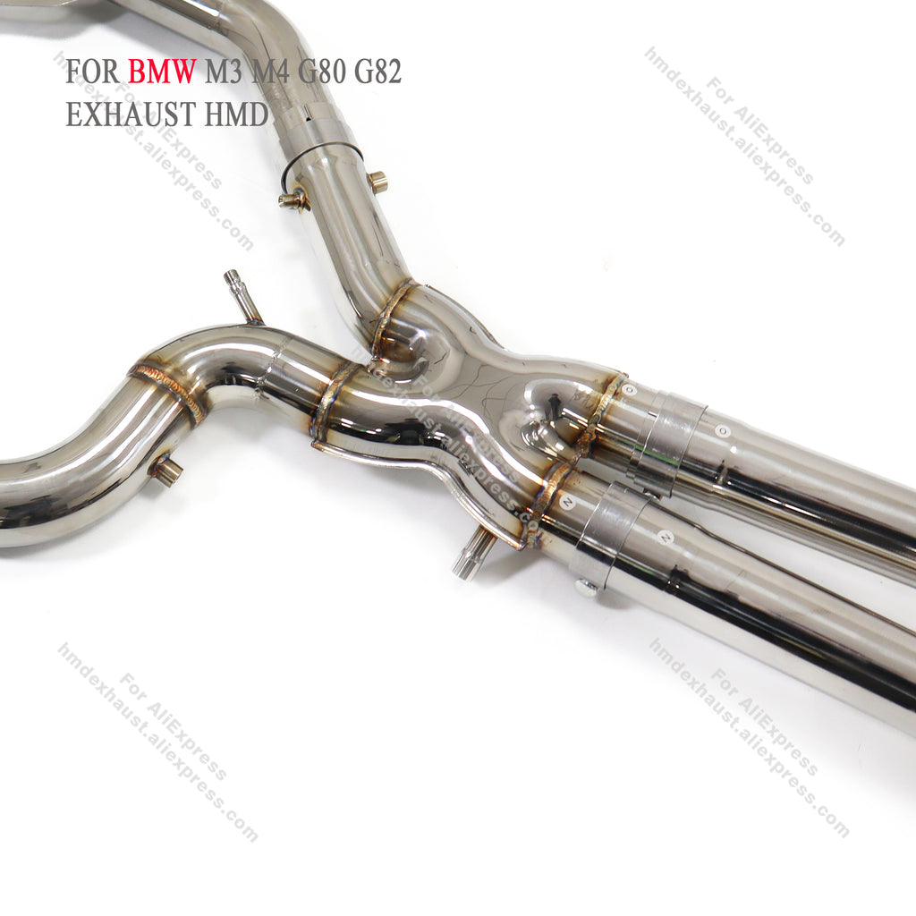 BMW M3 M4 G80 G82 Stainless Steel Polished CatBack Exhaust System Regular Style