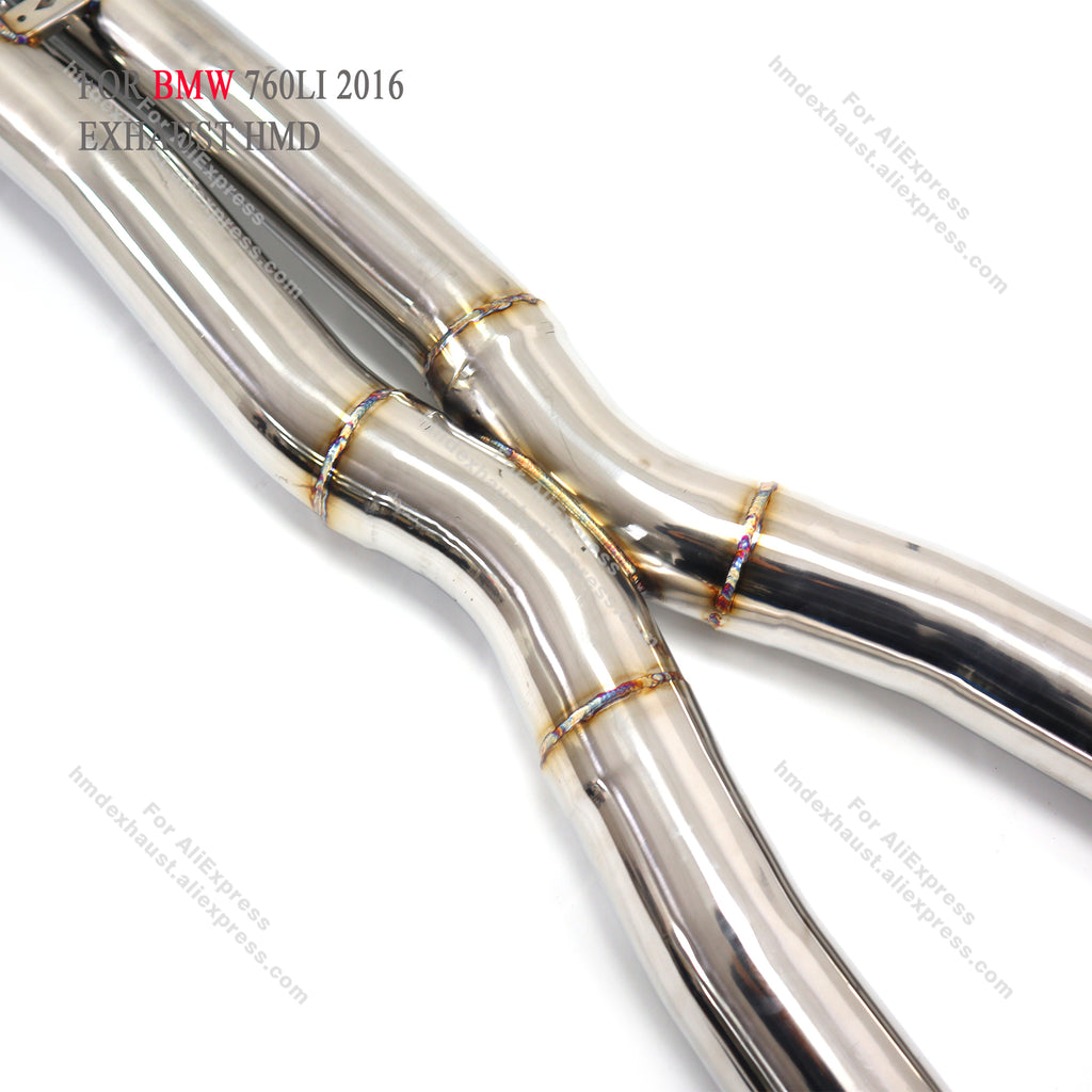 BMW 760LI 2016 catback sus304 Valved Sport Exhaust System