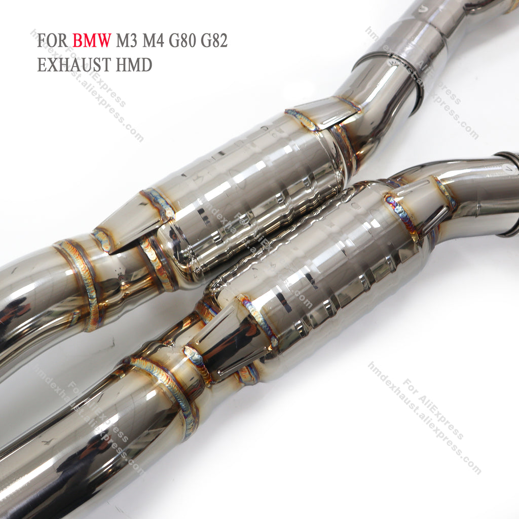 BMW M3 M4 G80 G82 Stainless Steel Polished CatBack Exhaust System Regular Style