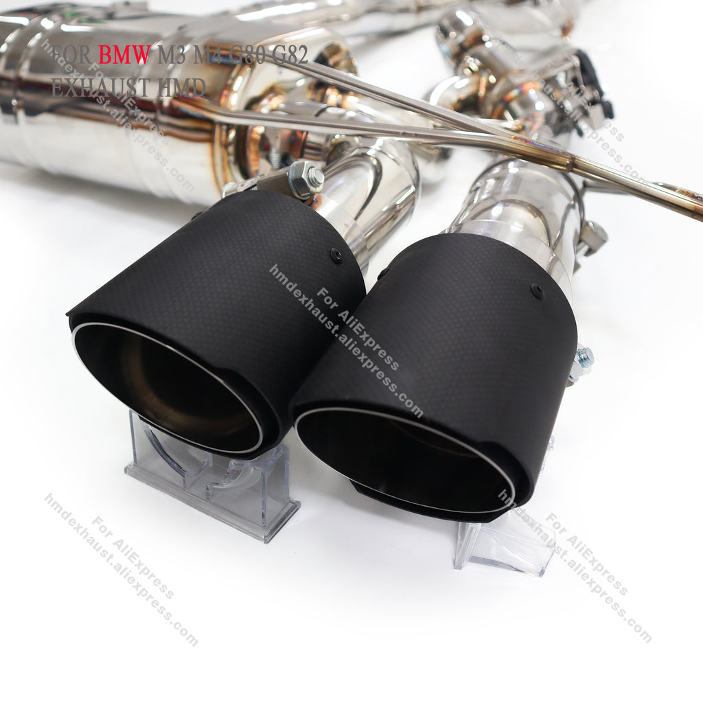 BMW M3 M4 G80 G82 Stainless Steel Polished CatBack Exhaust System Regular Style