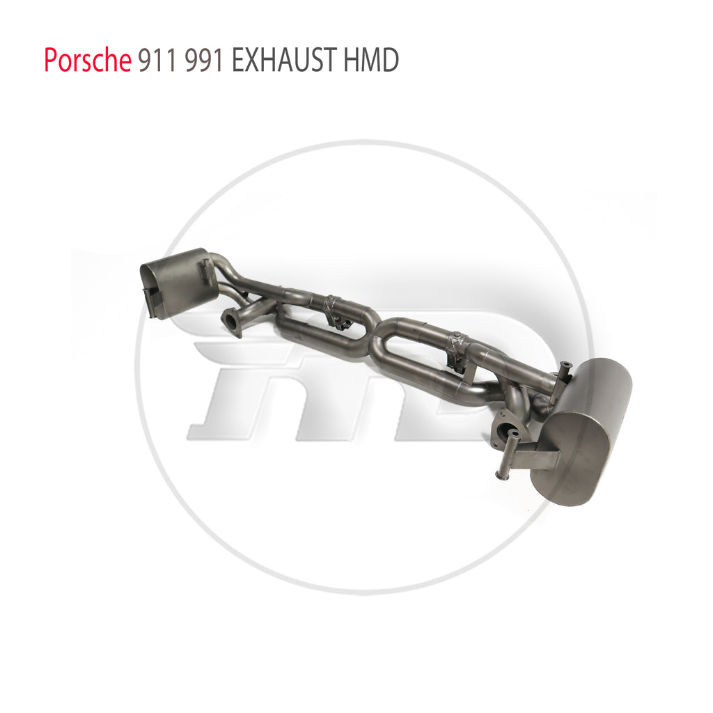Stainless Steel Catback Exhaust for Porsche 991.1 with 991 GT2RS Style Rear Diffuser Conversion