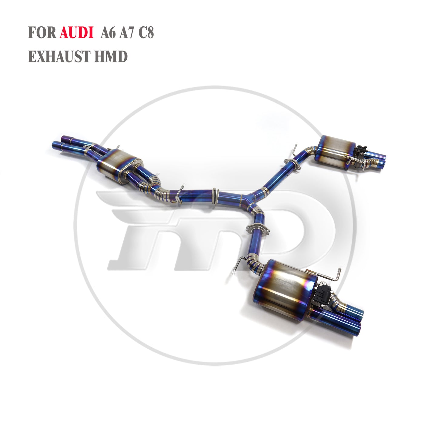 Car Accessories High performance Titanium Alloy Catback For Audi A6 A7 C8 2.0T Exhaust System High Flow Performance