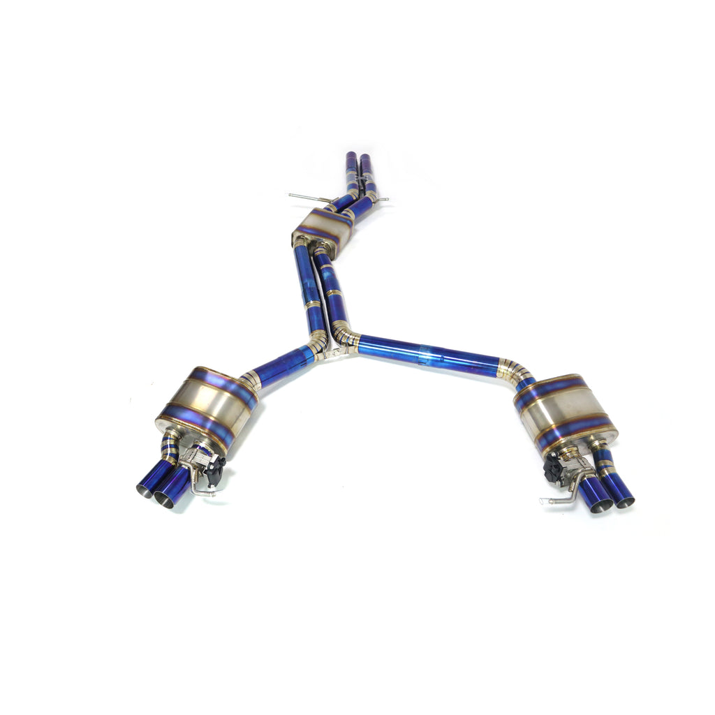 Audi RS5 RS4 B8 4.2l Catback Heat‑Blued Titanium Valved Sport Exhaust System