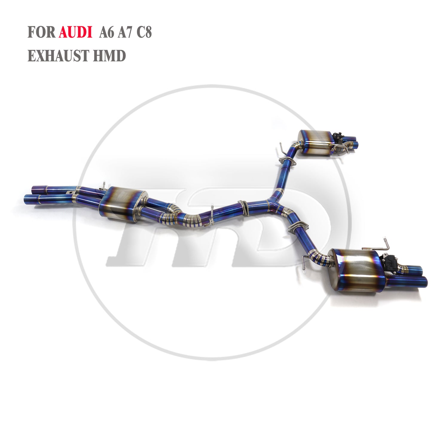 Car Accessories High performance Titanium Alloy Catback For Audi A6 A7 C8 2.0T Exhaust System High Flow Performance