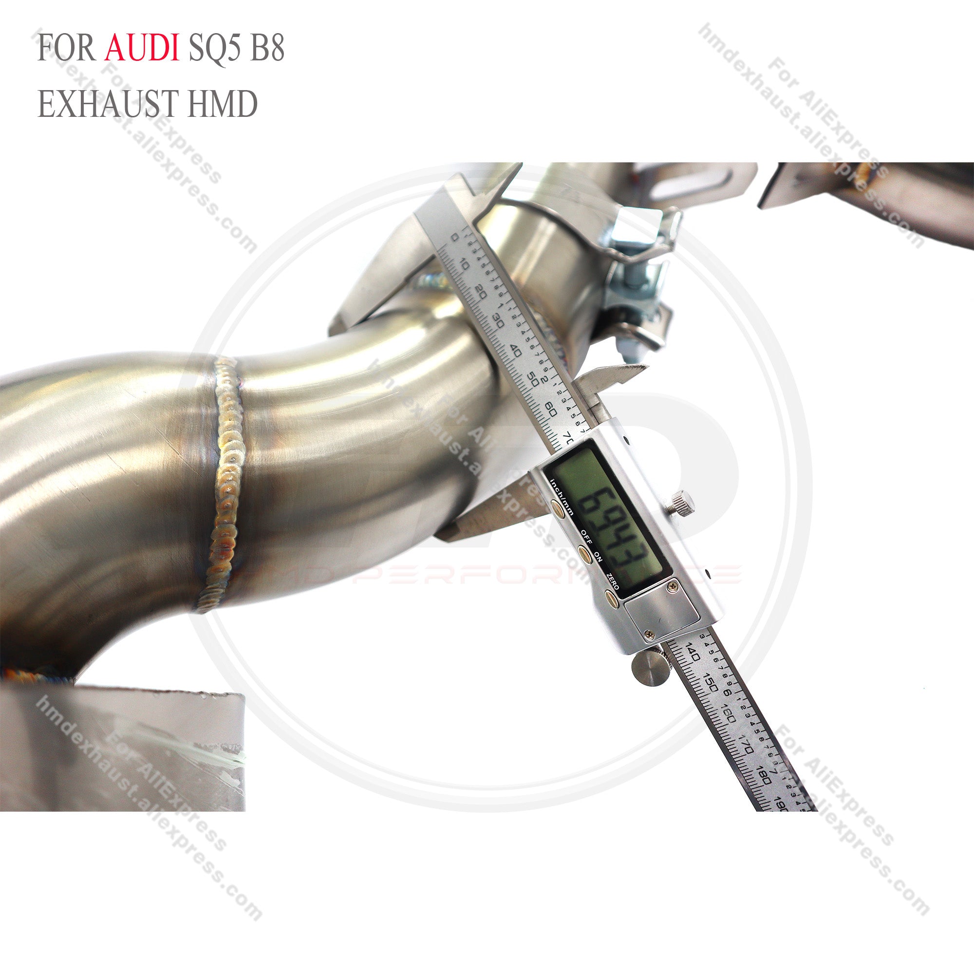 Audi SQ5 B8 3.0T catback sus304 Valved Sport Exhaust System  with Z pipe