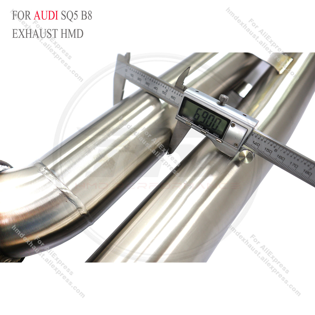 Audi SQ5 B8 3.0T catback sus304 Valved Sport Exhaust System  with Z pipe
