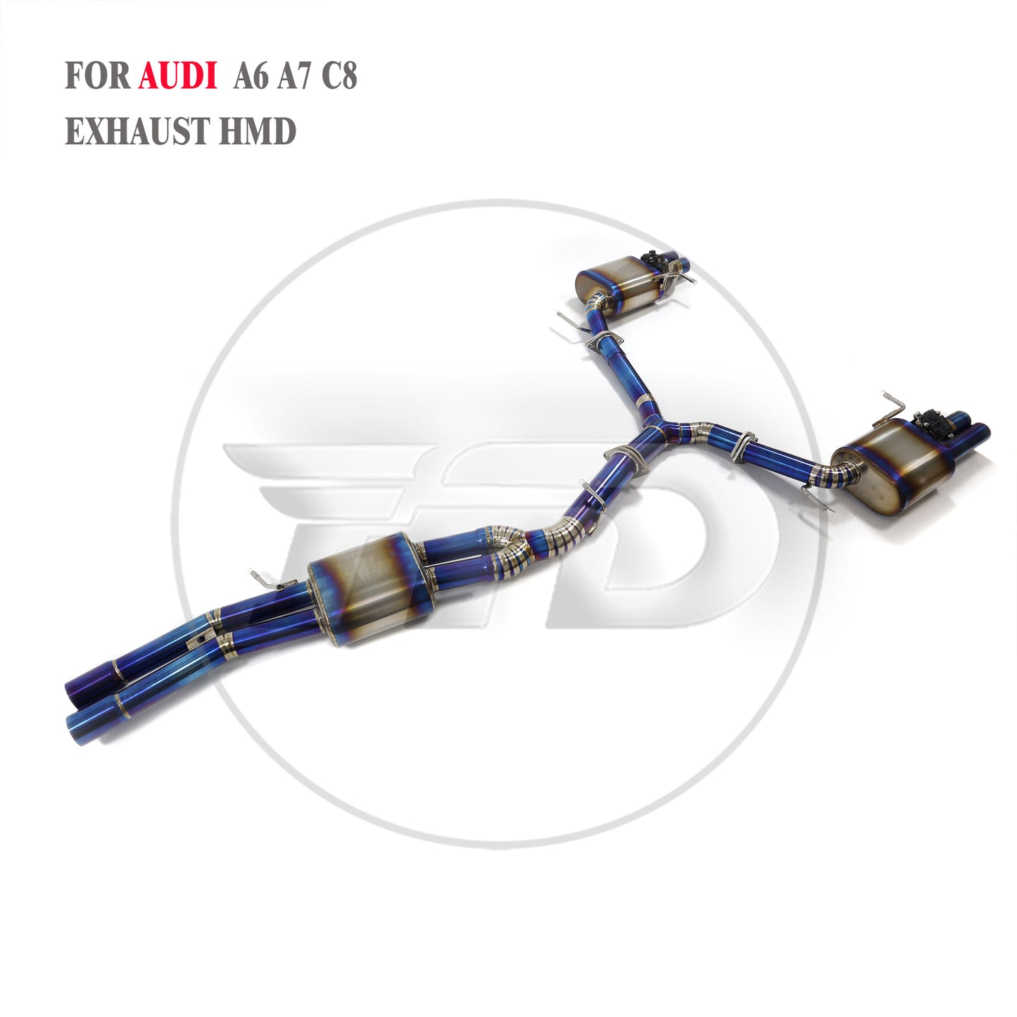 Car Accessories High performance Titanium Alloy Catback For Audi A6 A7 C8 2.0T Exhaust System High Flow Performance