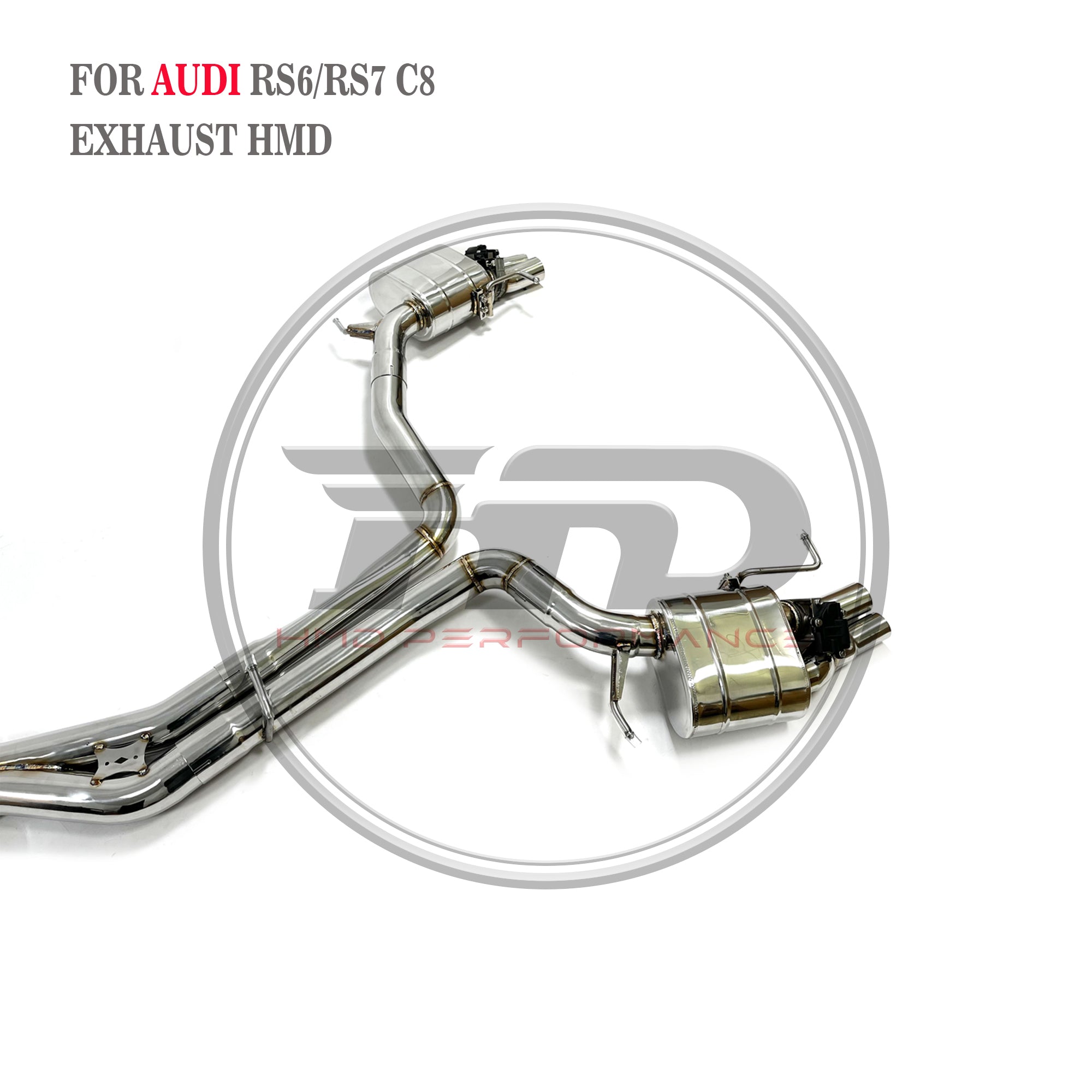 Audi RS6 RS7 C8 catback add Resonator Tube sus304 Valved Sport Exhaust System