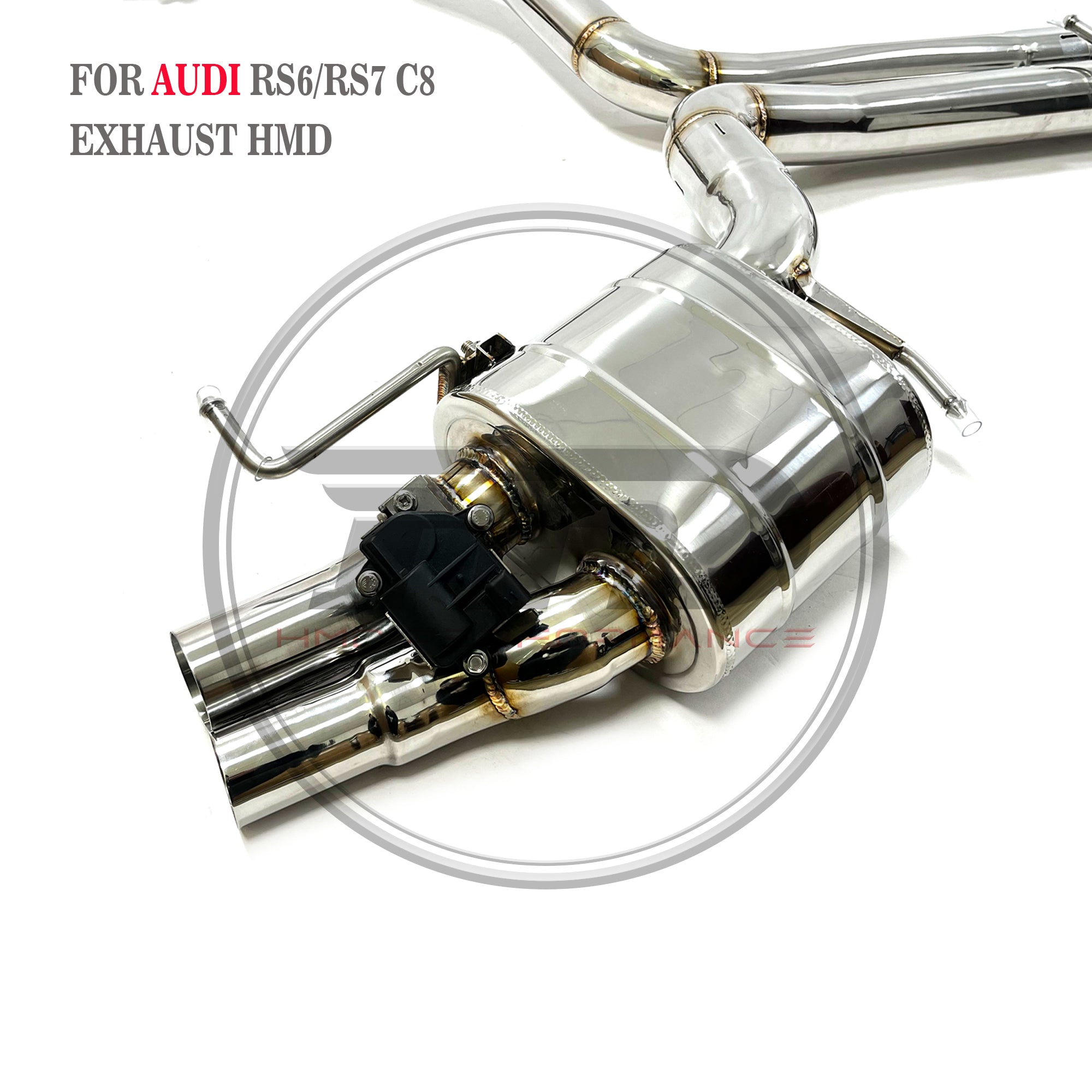 Audi RS6 RS7 C8 catback add Resonator Tube sus304 Valved Sport Exhaust System