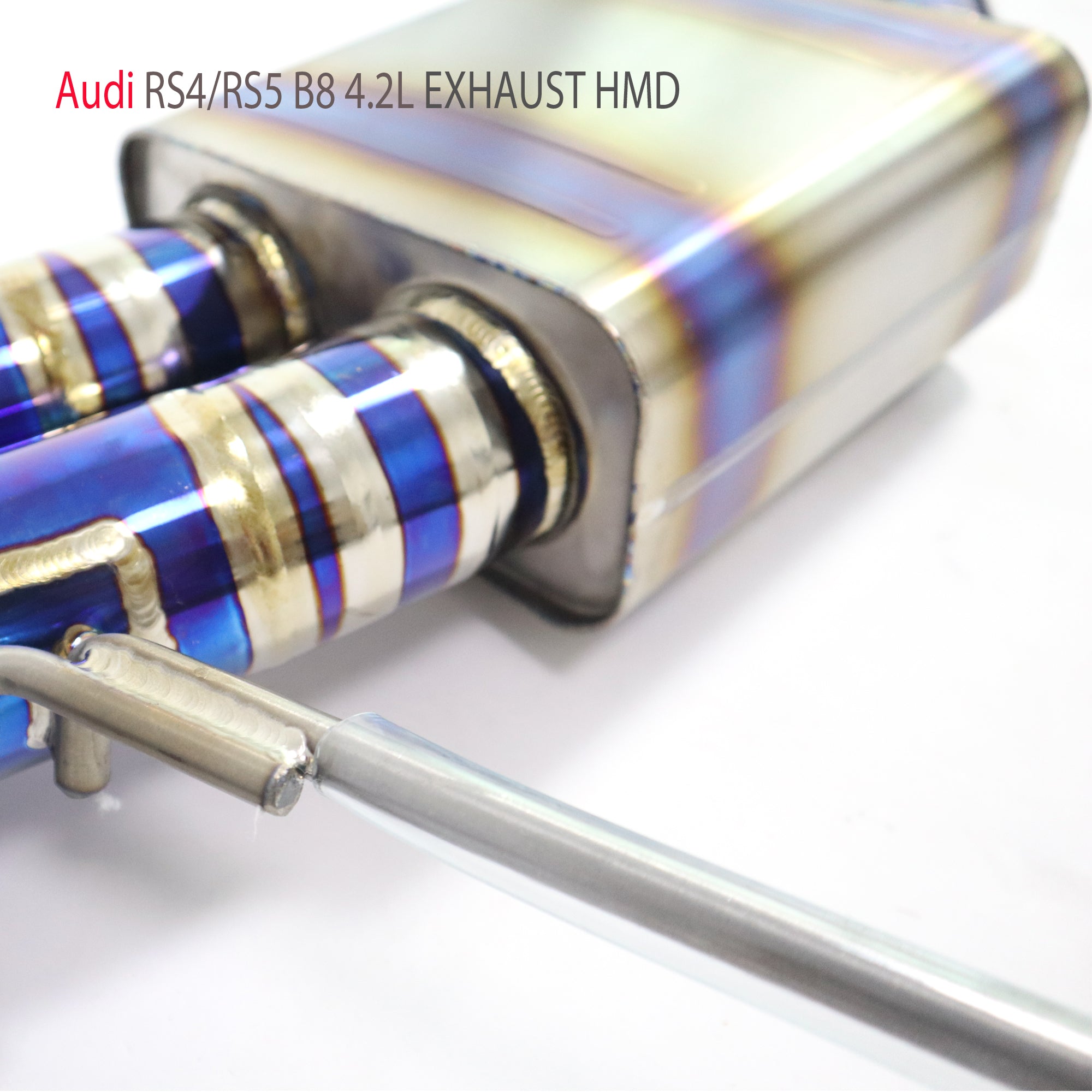 Audi RS5 RS4 B8 4.2l Catback Heat‑Blued Titanium Valved Sport Exhaust System