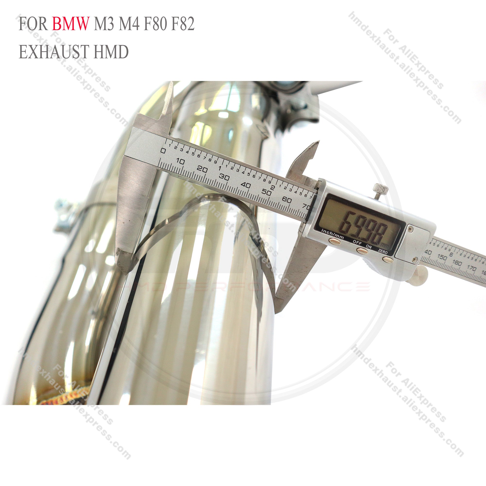 Stainless Steel Mid‑Rear Exhaust System With Twist Pipe Single Electronic Valve For BMW M3 F80 / M4 F82
