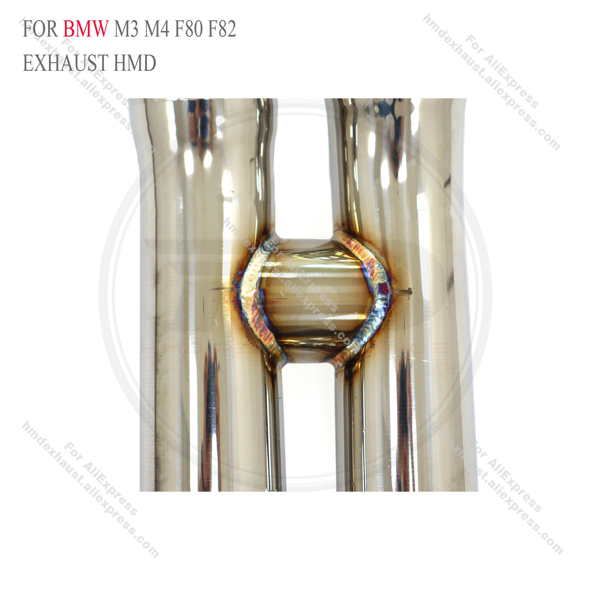 Stainless Steel Mid‑Rear Exhaust System With Twist Pipe Single Electronic Valve For BMW M3 F80 / M4 F82