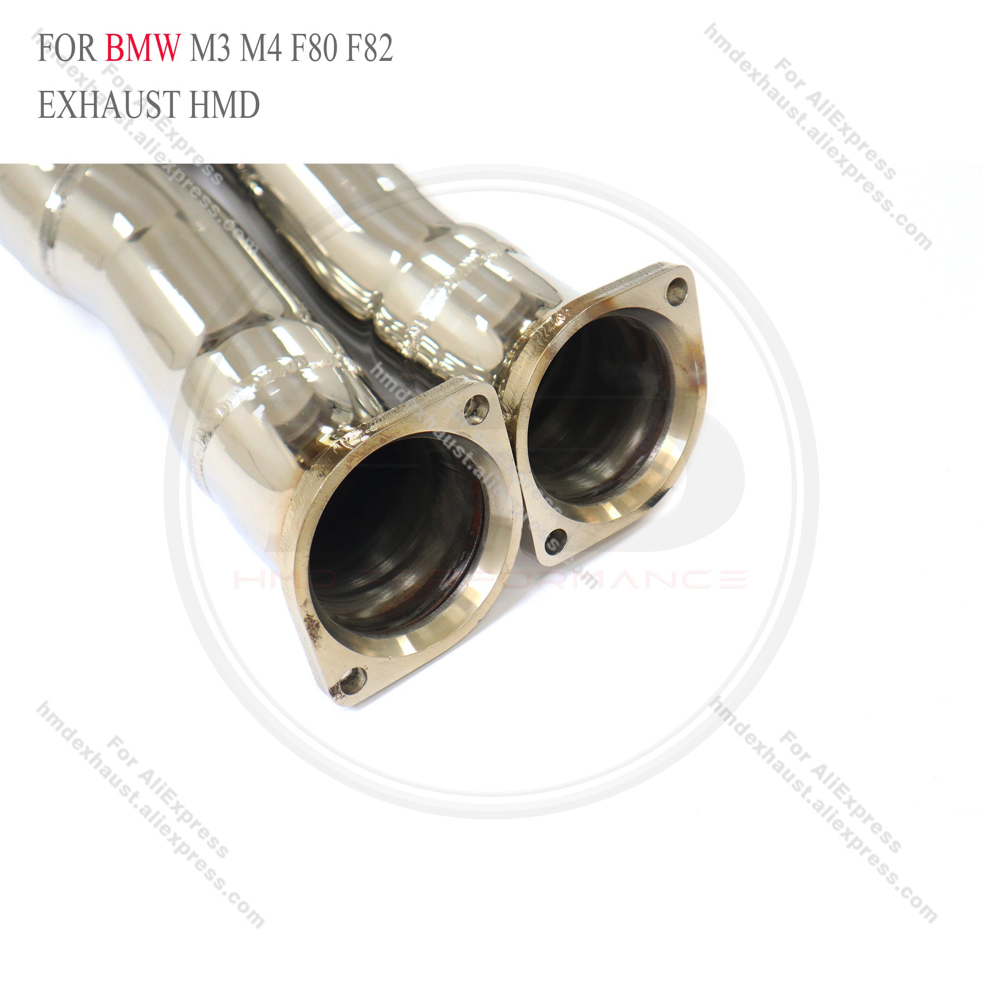 Stainless Steel Mid‑Rear Exhaust System With Twist Pipe Single Electronic Valve For BMW M3 F80 / M4 F82