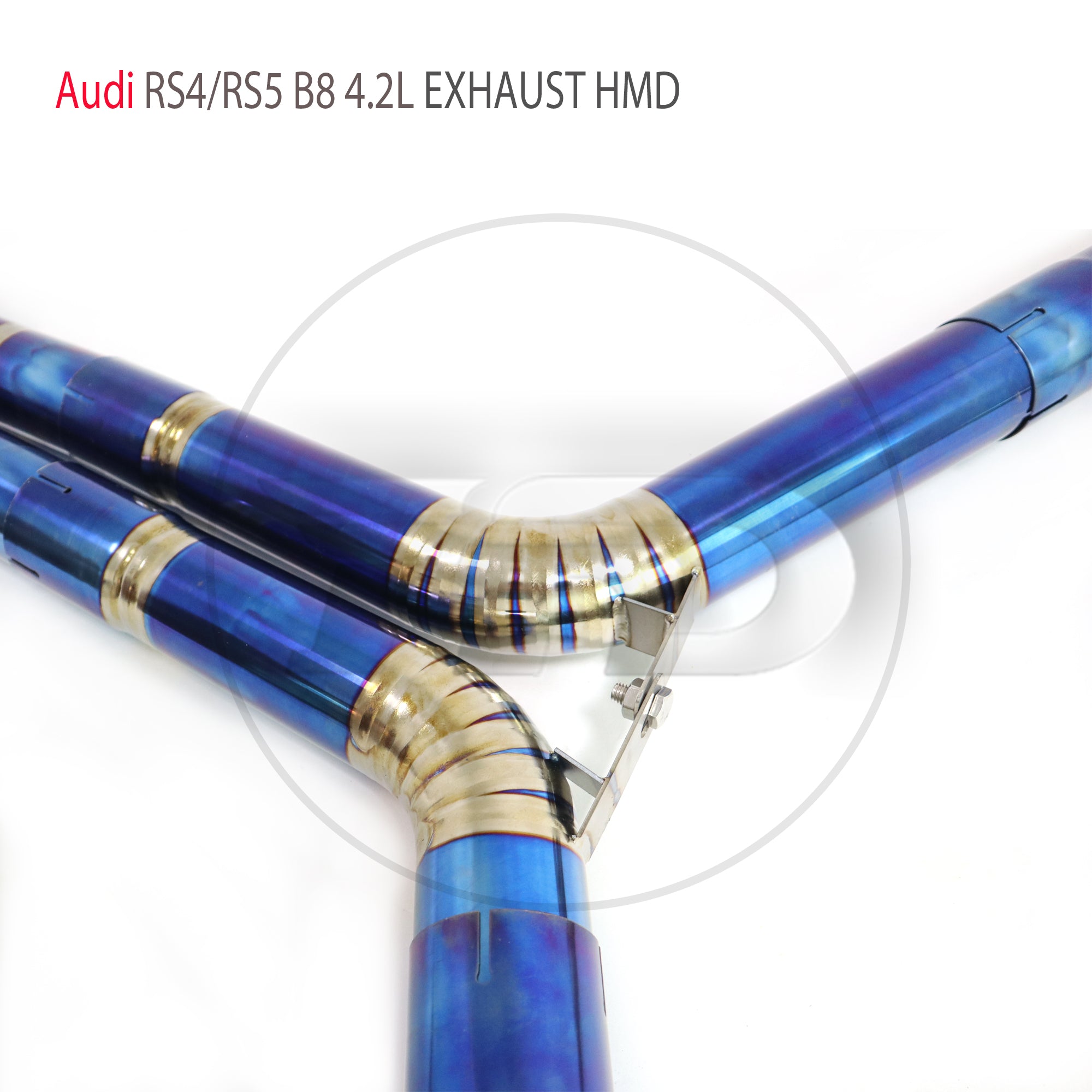 Audi RS5 RS4 B8 4.2l Catback Heat‑Blued Titanium Valved Sport Exhaust System